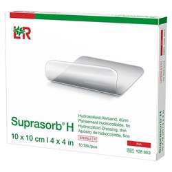Suprasorb H Hydrocolloid Thin Wound Dressing 100x100mm, Box of 10