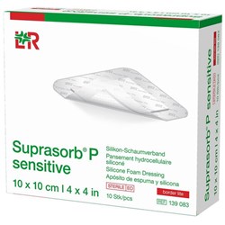 Suprasorb P Sensitive Silicone Foam Dressing 100x100mm, Box of 10