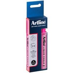 Artline Liquid Chalk Dry Wipe Bullet Marker Pink