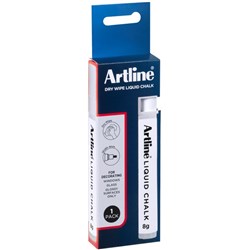 Artline Liquid Chalk Dry Wipe Bullet Marker White