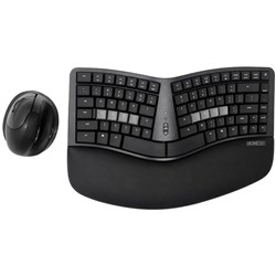Kinesis Wave Keyboard and R-Go Left Hand Mouse Medium Desktop Set