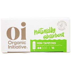 Oi Dignity Organic Tampons Mini, Carton of 12 Packs of 16