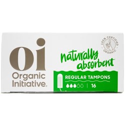 Oi Dignity Organic Tampons Regular, Carton of 12 Packs of 16