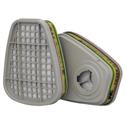 3M 6059 A1B1E1KI Multi Gas Vapours Respirator Filters, Pack of 2