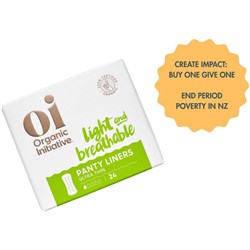 Oi Dignity Organic Ultra Thin Panty Liners, Carton of 12 Packs of 24 - Buy 1 & Give 1