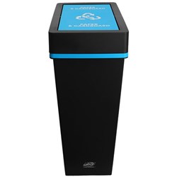 Sabco Deluxe Recycling Station Paper & Cardboard Bin 40L With Blue Lid