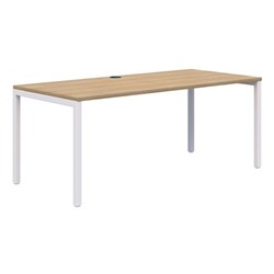Ventra Fixed Height Desk Single 1800x800mm Classic Oak/White