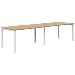 Ventra Fixed Height Desk 2 Pod Inline 1500x800mm Classic Oak/White