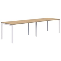 Ventra Fixed Height Desk 2 Pod Inline 1200x700mm Classic Oak/White