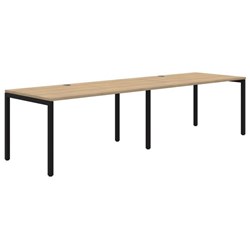Ventra Fixed Height Desk 2 Pod Inline 1200x700mm Classic Oak/Black