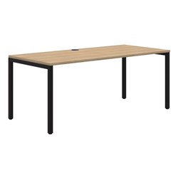 Ventra Fixed Height Desk Single 1200x700mm Classic Oak/Black