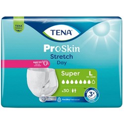 TENA ProSkin Stretch Day Continence Unisex Briefs Super Large, Carton of 2 Packs of 30