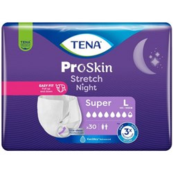 TENA ProSkin Stretch Night Continence Unisex Briefs Super Large, Carton of 2 Packs of 30