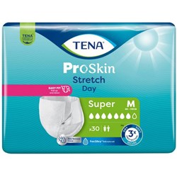 TENA ProSkin Stretch Day Continence Unisex Briefs Super Medium, Carton of 2 Packs of 30