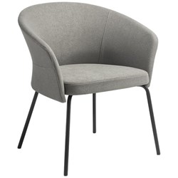 Eden Clove Visitor 4-Leg Armchair Warm Grey/Black