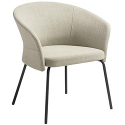 Eden Clove Visitor 4-Leg Armchair Oatmeal/Black