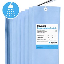 Reynard Shower Curtain Antibacterial 2.5mx2m Blue, Carton of 15