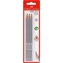 Faber Castell Triangular Grip Blacklead Pencils, Pack of 3