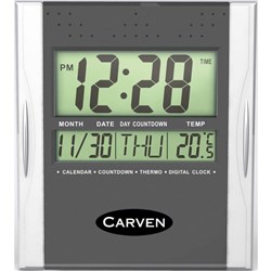 Carven Digital Wall Clock 215x250mm