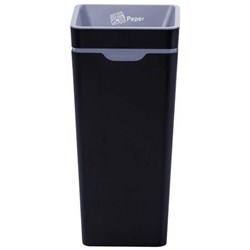 Method 60L Grey Paper Recycling Bin With Open Lid
