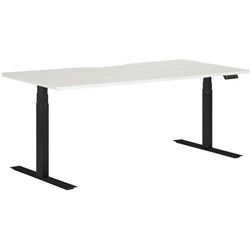 Amplify Electric Height Adjustable Desk Dual Motor Scallop Top 1800x800mm White/Black