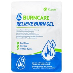 Roosin Burncare Relieve Burn Gel Dressing 200x450mm