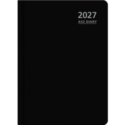 OfficeMax A52 1 Hour Appointment Diary A5 2 Days Per Page 2027 Black