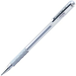 Pentel Hybrid Metallic Silver Rollerball Pen 0.8mm Fine Tip