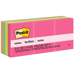 Post-it® Notes 653 35x48mm Poptimistic, Pack of 12