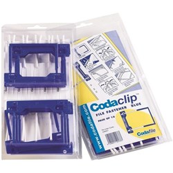 Codafile 3 Piece Clip Fastener 238021 Blue, Pack of 10