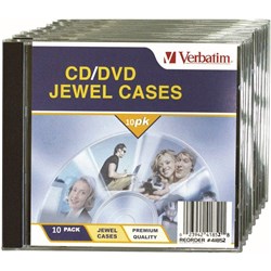 Verbatim Standard Black CD Cases, Pack of 10