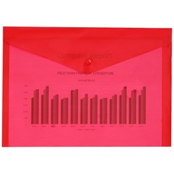 OfficeMax Polypropylene Document Wallet A4 Red