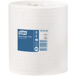 Tork M2 Centrefeed Wipers 120155 1 Ply 300m