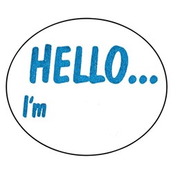 Avery Hello I'm Dispenser Labels DMO5843HE, Box of 100