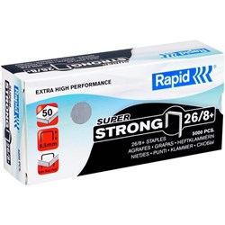 Rapid Staples 26/8 8mm, Pack of 5000