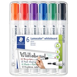 Staedtler Assorted Colours Lumocolor Whiteboard Marker Bullet Tip, Pack of 6