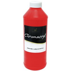 Chromacryl Student Acrylic Paint 1L Cool Red