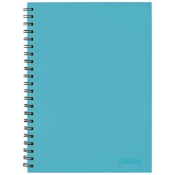 Collins A4 Hard Cover Spiral Notebook Sky Blue 200 Pages
