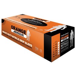 Armour Nitrile Gloves Small Orange, 10 Packs of 100