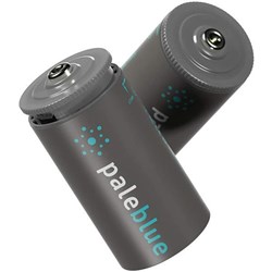 Pale Blue D-cell Micro USB-C Rechargeable Batteries, Pack of 2