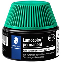 Staedtler Lumocolor 488 50 Green Permanent Marker Ink Refill Station 30ml