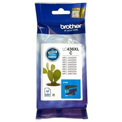 Brother LC436XLC Cyan Ink Cartridge High Yield