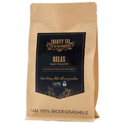 Charity Tea Relax Peppermint Organic Tea Bags, Pack of 25