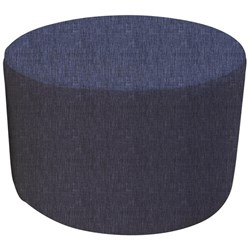 Ottoman Round 600mm Keylargo Fabric/Navy