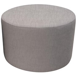 Ottoman Round 600mm Keylargo Fabric/Zinc