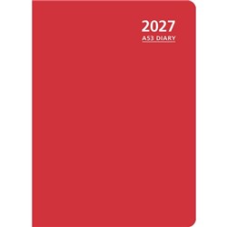 OfficeMax A53 1 Hour Appointment Diary A5 Week To View 2027 Red