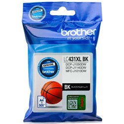 Brother LC431XLBK Black Ink Cartridge High Yield