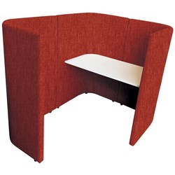 Kozi Pod 3 Corner With Desk Keylargo Fabric/Paprika