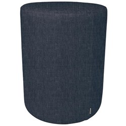 Ottoman Straight Round 450mm Keylargo Fabric/Navy