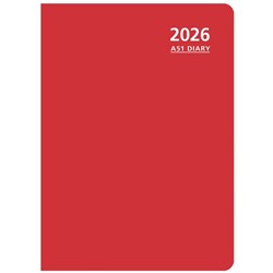 OfficeMax A51 1/2 Hour Appointments Diary A5 1 Day Per Page 2026 Red